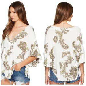 Free People Maui Wowie Boho Paisley Blouse